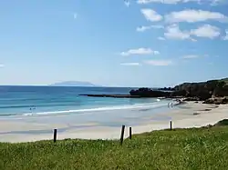 Tāwharanui Regional Park at low tide