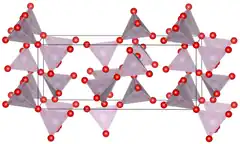 Unit cell of technetium(VII) oxide under standard conditions.