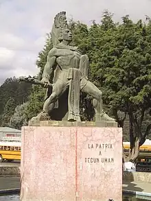 Tecun Uman monument in Quetzaltenango, 2006.