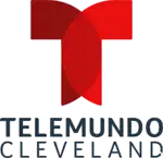 A large red "T" with "Telemundo Cleveland" in black text underneath.