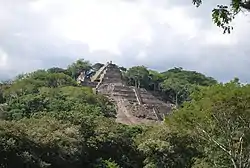 A pyramid on the 5th terrace of the Acropolis at Toniná.