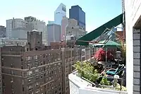 A setback terrace outside a 19th floor apartment on East 57th Street in New York.