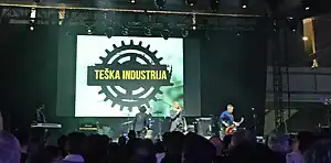 Teška Industrija performing in Belgrade in 2022