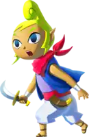 Artwork of Tetra wearing a pirate costume and wielding a cutlass