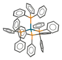 3D model of the tetrakis(triphenylphosphine)palladium(0) molecule