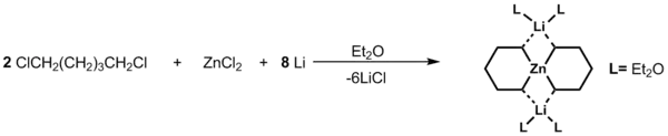 Spirocyclic tetraorganozincate synthesis