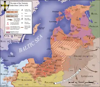 Lands of the Teutonic Order in 1410