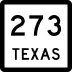 State Highway 273 marker