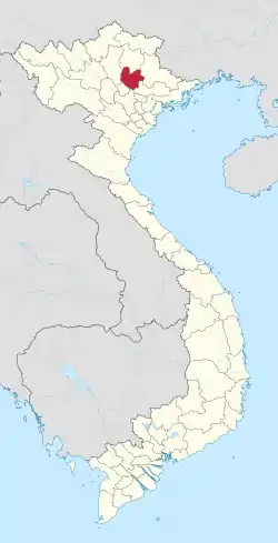 Location of Thái Nguyên within Vietnam