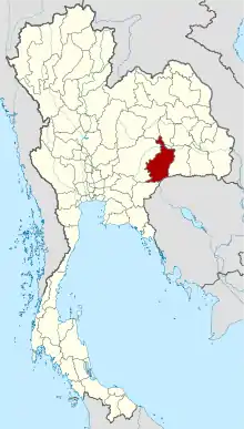 Map of Thailand highlighting Buriram province