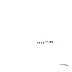 The album artwork of the Beatles' self-titled 1968 album, also known as "the White Album"