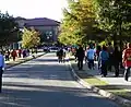 "The Avenue" is one of the main pedestrian corridors on campus that is rarely open to vehicular traffic