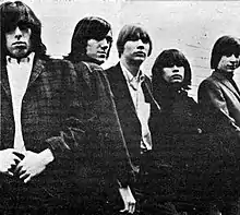 The band in 1966 (Left to right: Ron Gilbert, Mike Esposito, Geoff Daking, Peppy Castro, Ralph Scala)