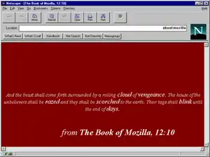 Screenshot of The Book of Mozilla, 12:10 in Netscape Navigator 1.1