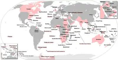 Flags were used to represent a variety of territories colonies, and Dominions across the British Empire