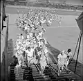 Repatriation of the prisoners at Setse beach after WWII