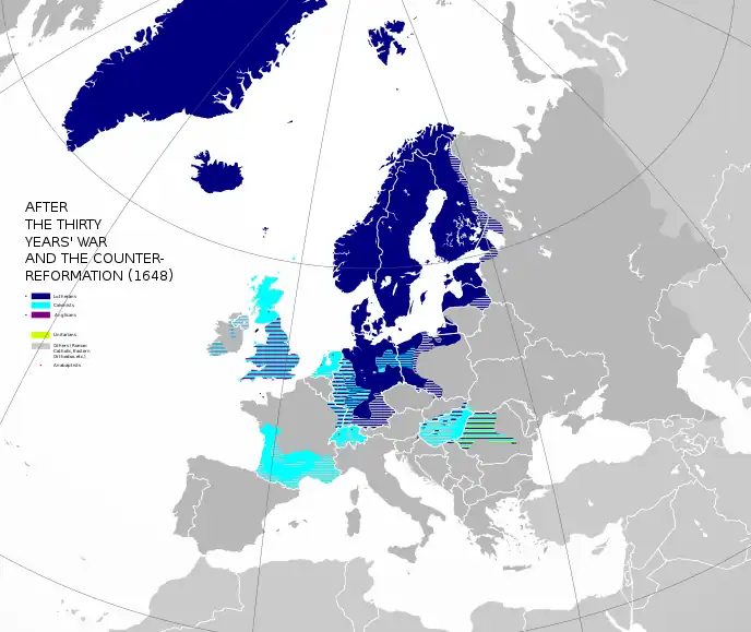 End of the Reformation & Counter-Reformation (1648)