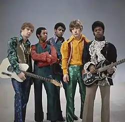 The Equals in 1968(l-r): Pat Lloyd, Derv Gordon, Eddy Grant, John Hall, Lincoln Gordon