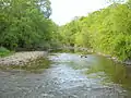 The Etobicoke Creek looking north from the waterfall