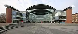 A photograph of the front of the Forum in 2015