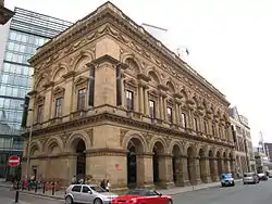 exterior of a Victorian building with ornate brickwork