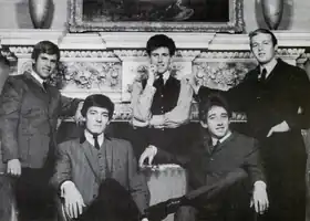 The Hollies in 1964Left to right: Eric Haydock, Allan Clarke, Graham Nash, Tony Hicks, Bobby Elliott