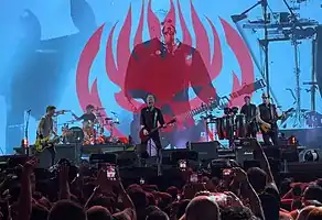 The Offspring performing in 2024From left: Todd Morse, Brandon Pertzborn, Dexter Holland, Jonah Nimoy and Noodles