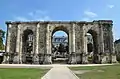 The Porte de Mars in Reims, a triumphal arch from the third century AD.