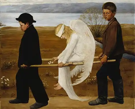 The Wounded Angel, 1903, voted Finland's "national painting" in a public vote organized by Ateneum in 2006