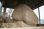 The giant rock of King Ashoka.