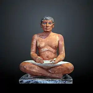 The Seated Scribe, found near the avenue