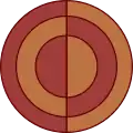 Thebaei shield pattern, redrawn from a medieval manuscript of Notitia Dignitatum