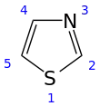 Skeletal formula with numbers