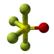 Ball-and-stick model of thionyl tetrafluoride