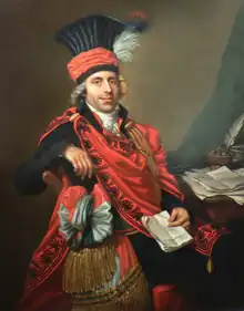 Portrait of a smiling man in ceremonial clothing