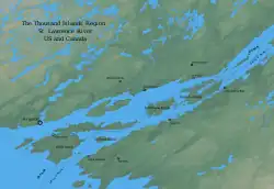 Map of the Thousand Islands region