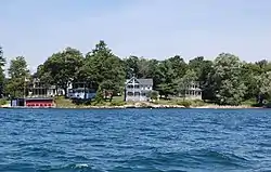 Victorian homes typical of the Thousand Island Park community on the southwest tip of Wellesley Island