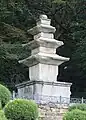 Three-story stone pagoda