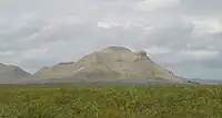 Threemile Peak, with a white "V" for Van Horn on it