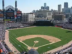 A photograph of a baseball diamond