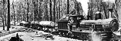 4-6-0 locomotive no. 2 of the State Saw Mills (of Western Australia), similar to the WAGR G class, in the 1940s