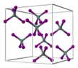 Ball-and-stick model of the unit cell of tin tetraiodide