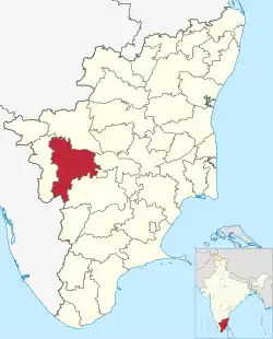 Location in Tamil Nadu