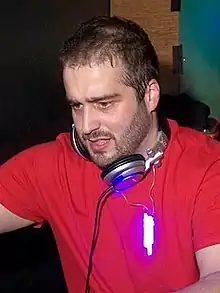 Edwards DJing in 2012