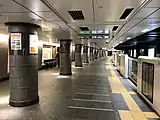 The Ginza Line platform 1 in October 2018