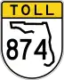 State Road 874 marker