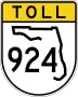 State Road 924 marker