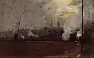 Tom Roberts, Evening Train to Hawthorn, 1889