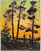 Pine Trees at Sunset, Summer 1915. Sketch. Private collection, Toronto