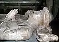 Richard Vernon (died 1451, foreground) and Benedicta de Ludlow. Through their marriage the Vernons of Haddon Hall obtained Tong. Tomb in St Bartholomew's Church, Tong, Shropshire. Richard was Speaker of the House of Commons in 1432 and 1433.